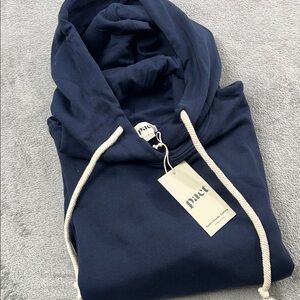 NEW Pact M Womens Maritime Navy Hoodie‎ Unisex One-for-All Hoodie